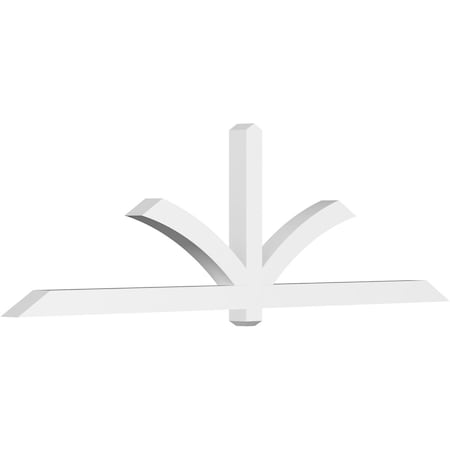 Ekena Millwork Redmond Architectural Grade PVC Gable Bracket, 108"W x 31 1/2"H x 4"D x 4"F, 7/12 Pitch GBP108X32X0404RED00